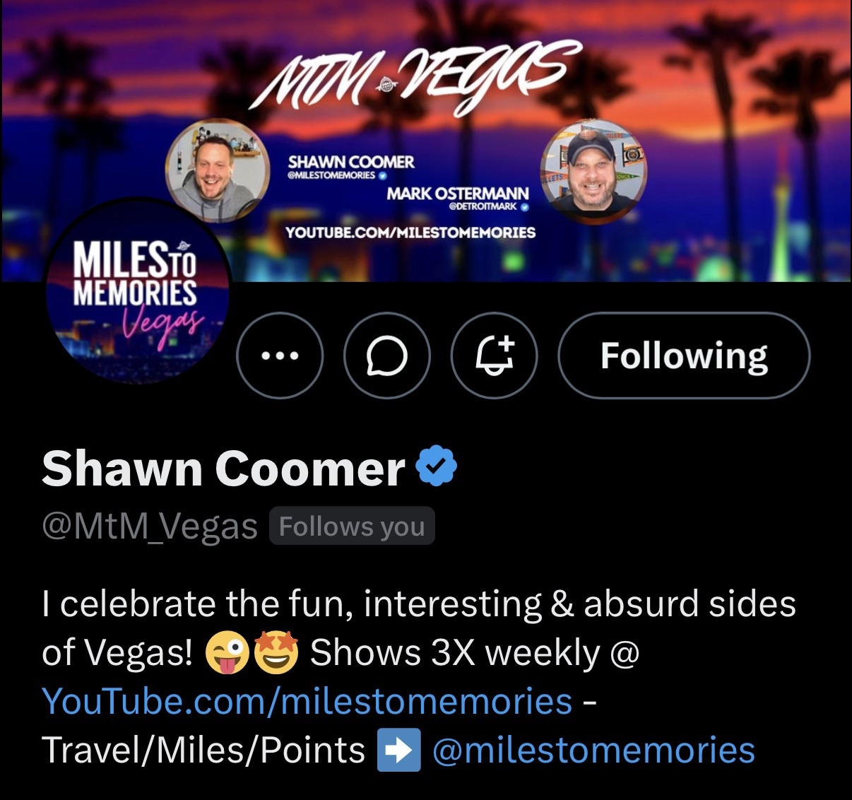 MTM Vegas profile for Shawn Coomer
