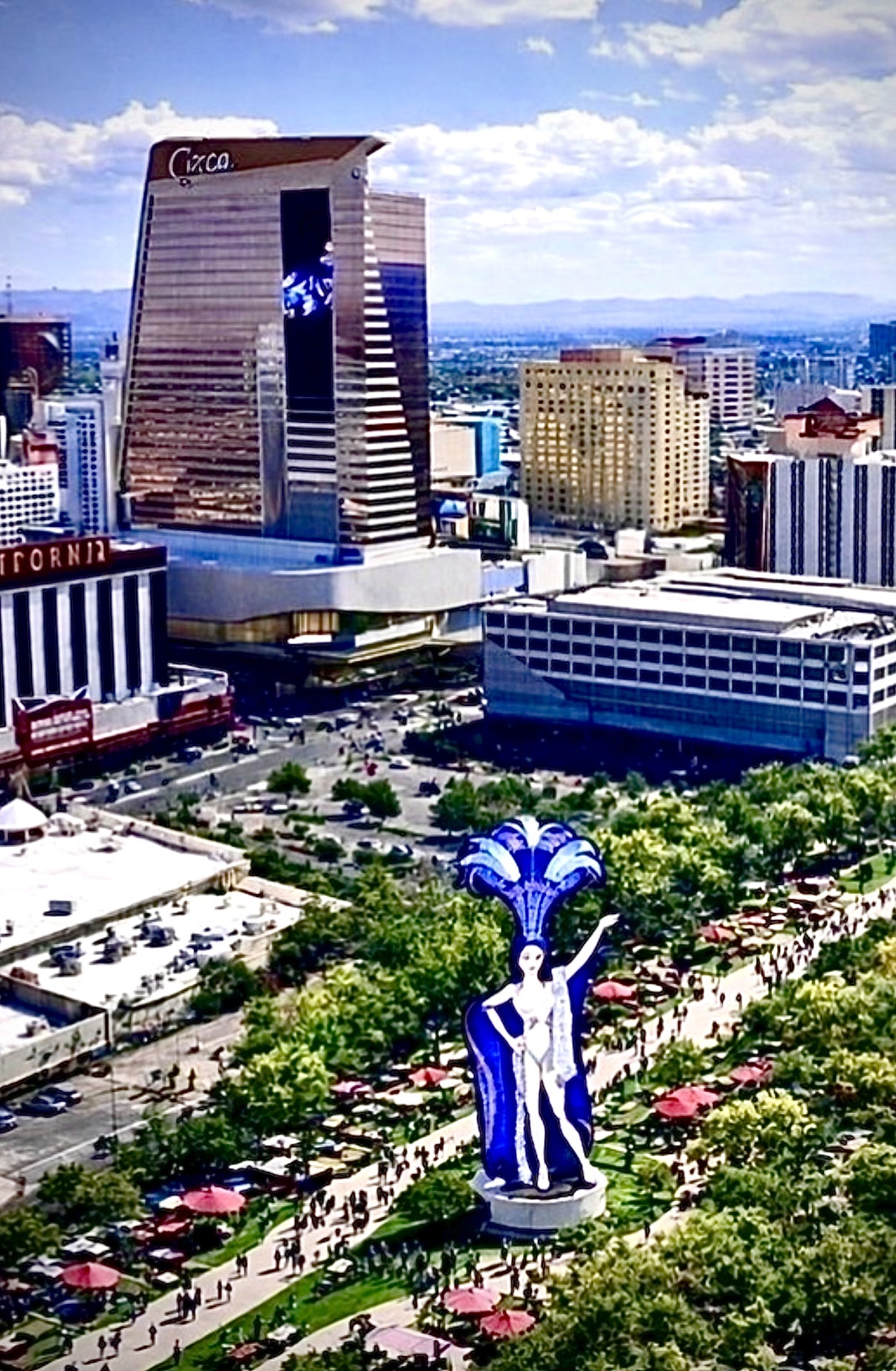 Low Line concept showing shaded park space near Circa